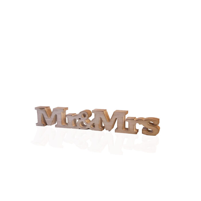Mr. & Mrs. Holzschriftzug