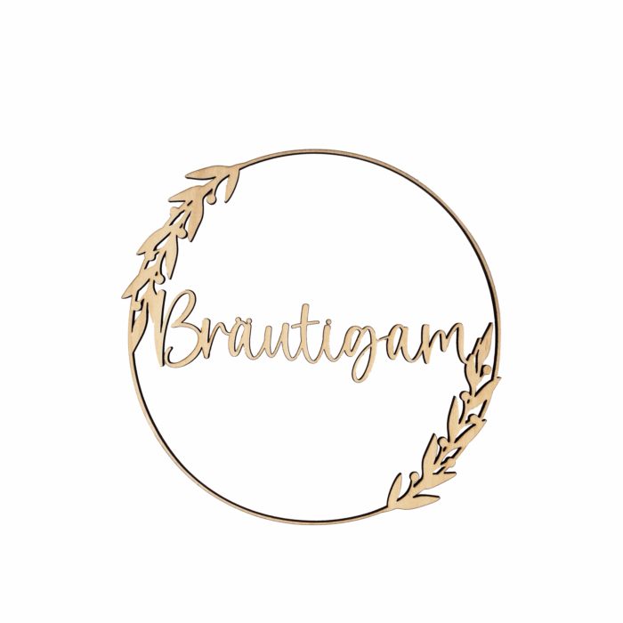 Holzringset - Braut & Bräutigam für Traustühle – Bild 3