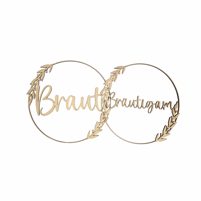 Holzringset - Braut & Bräutigam für Traustühle