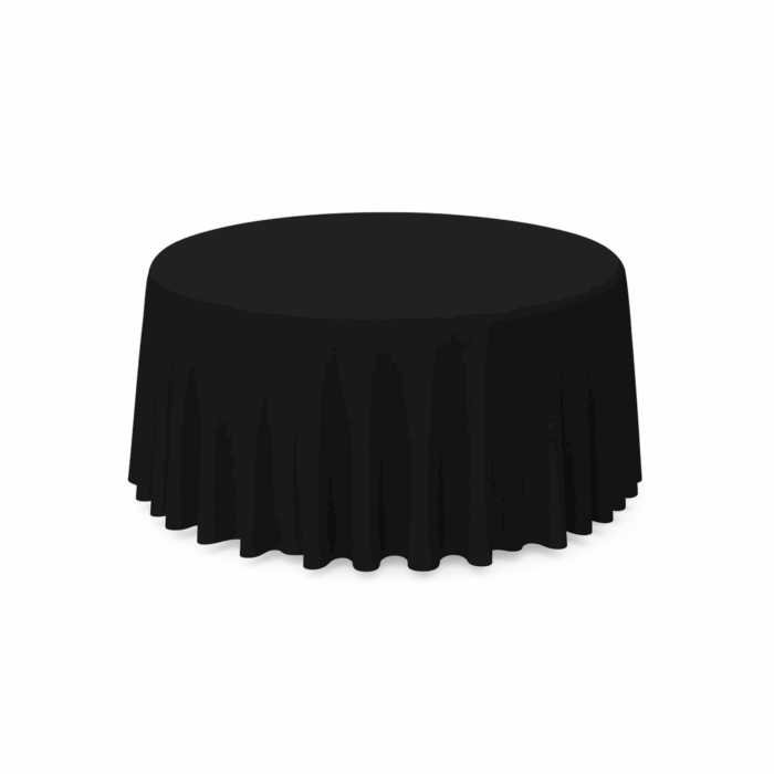 Tischdecke rund schwarz ⌀ 260 cm