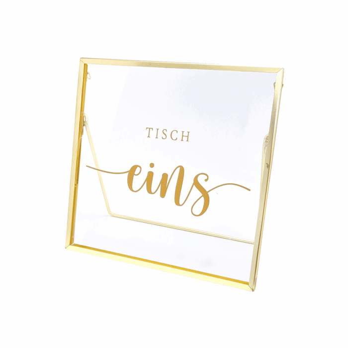 Tischnummern aus Glas