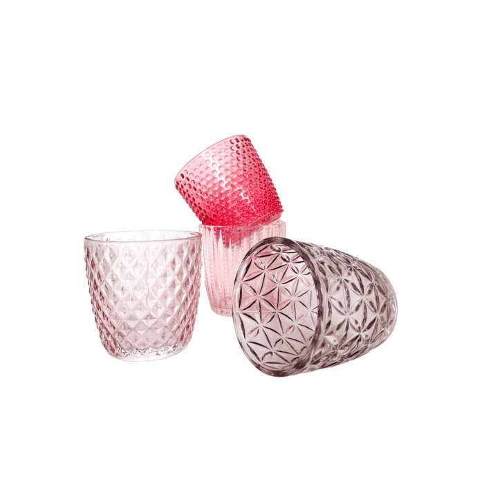 Teelichthalter-Set Rosa – Bild 2